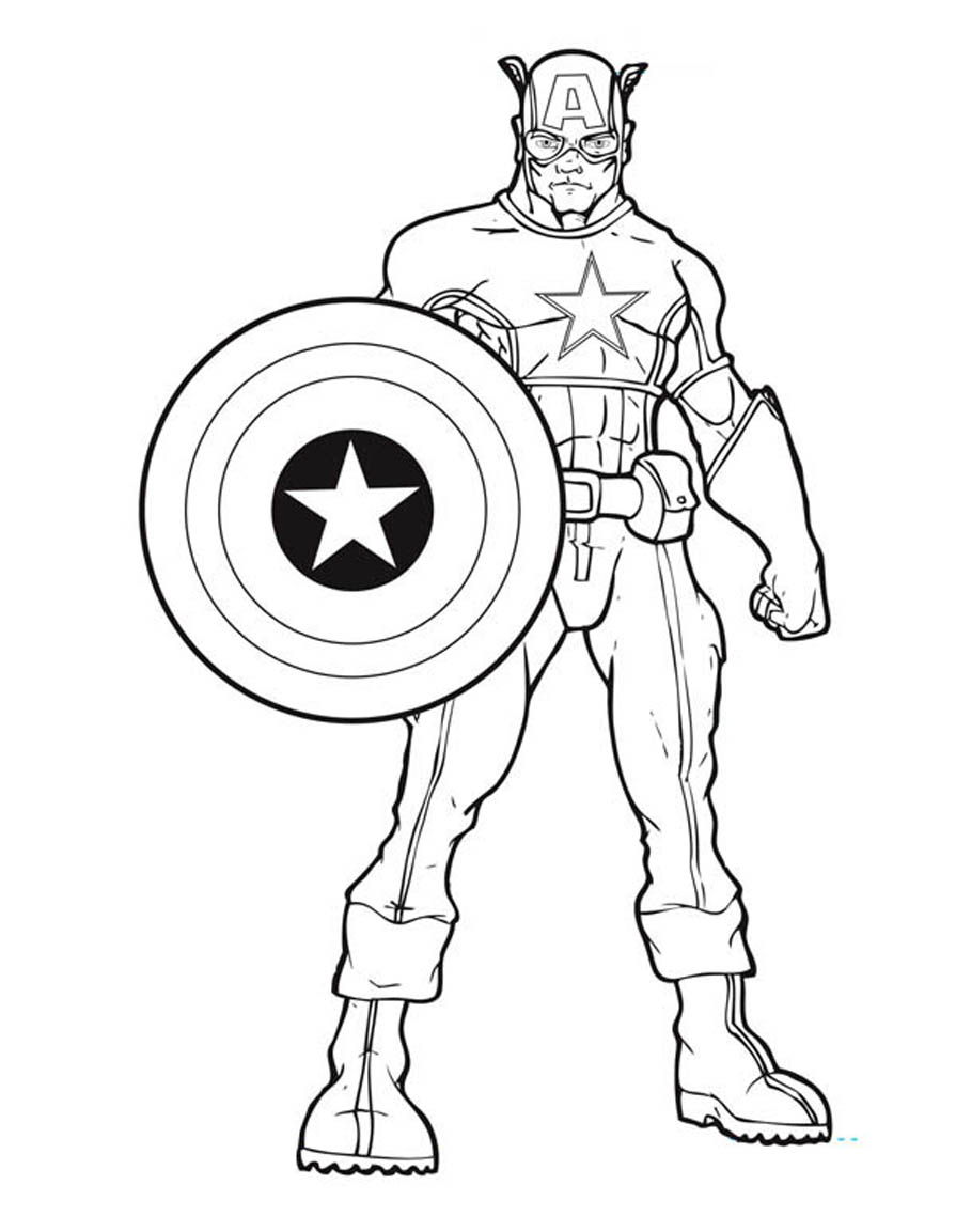 895x1153 Printable Captain America Coloring Pages