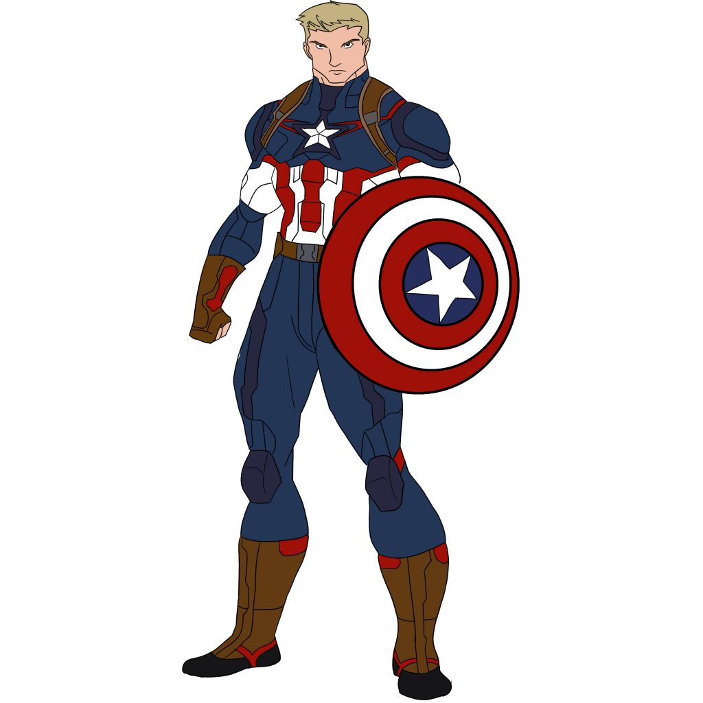 1024x1024 Ways To Draw Captain America Face Portrait, Full Body