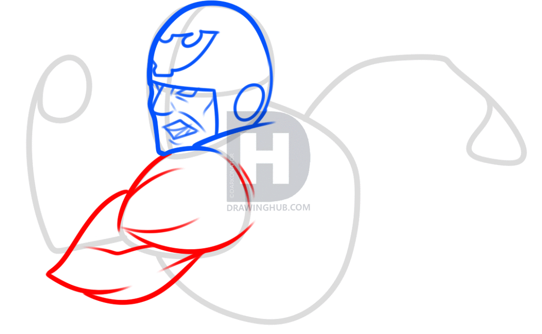 1080x666 How To Draw Captain Falcon, Step