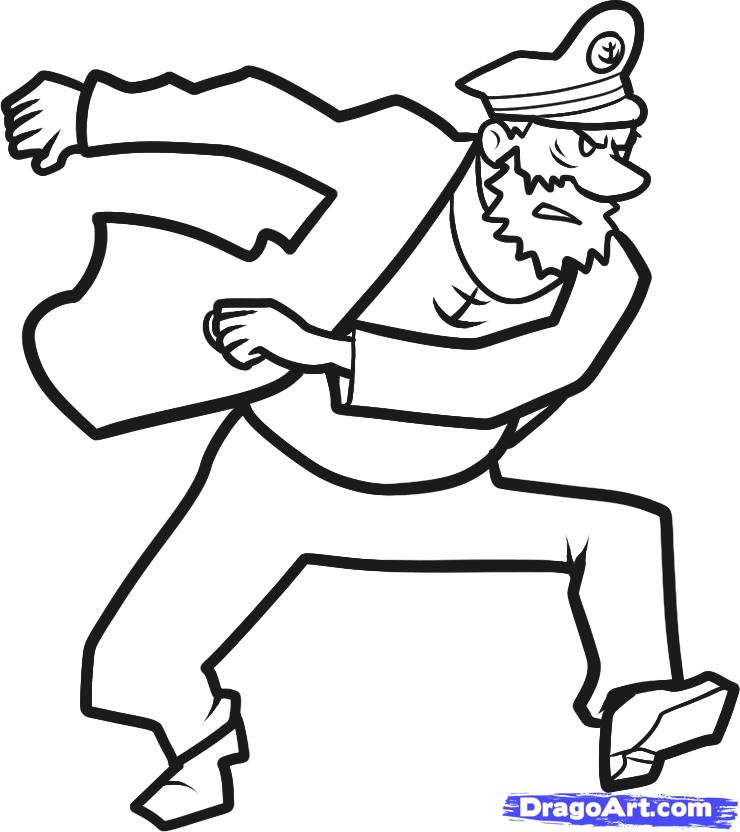 740x832 how to draw captain haddock, captain haddock, step