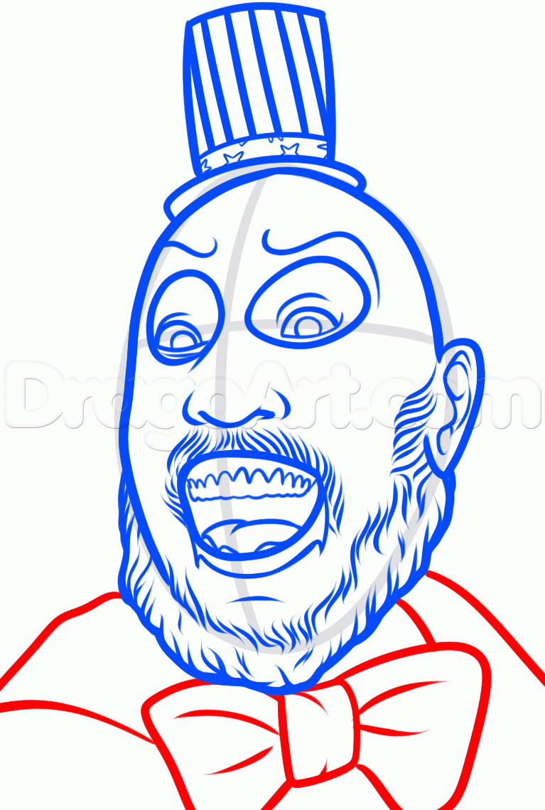 767x1139 How To Draw Captain Spaulding, Step