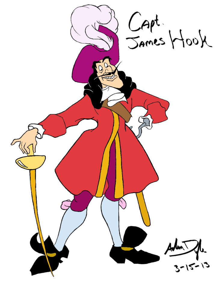 728x938 Captain Hook Drawing