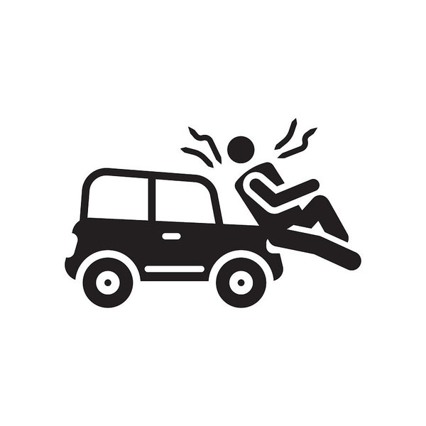 600x600 Accident Icon Vector Sign And Symbol Isolated On White Background