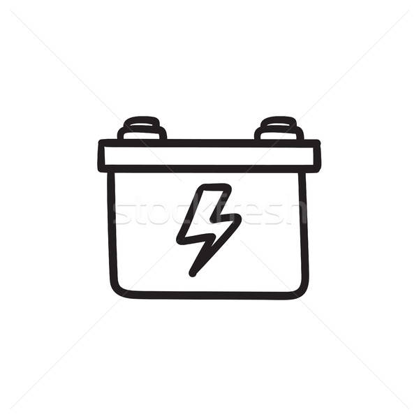 600x600 car battery sketch icon vector illustration andrei krauchuk
