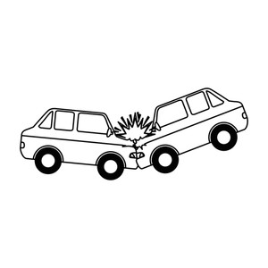 300x300 Car Crash Accident Royalty Free Vectors