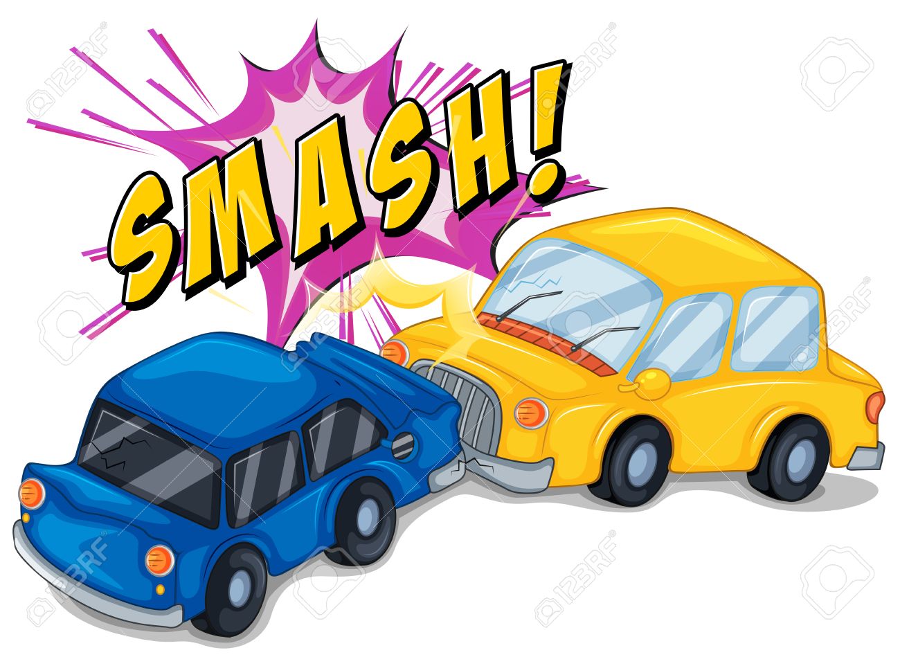 1300x949 Car Crash Cartoon Free Download Clip Art