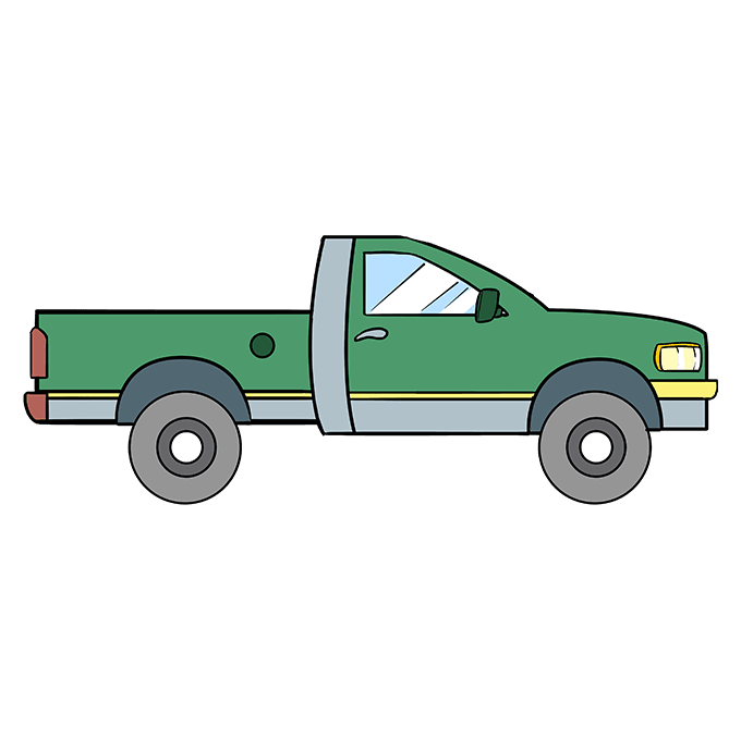 680x678 How To Draw A Truck Really Easy Drawing Tutorial