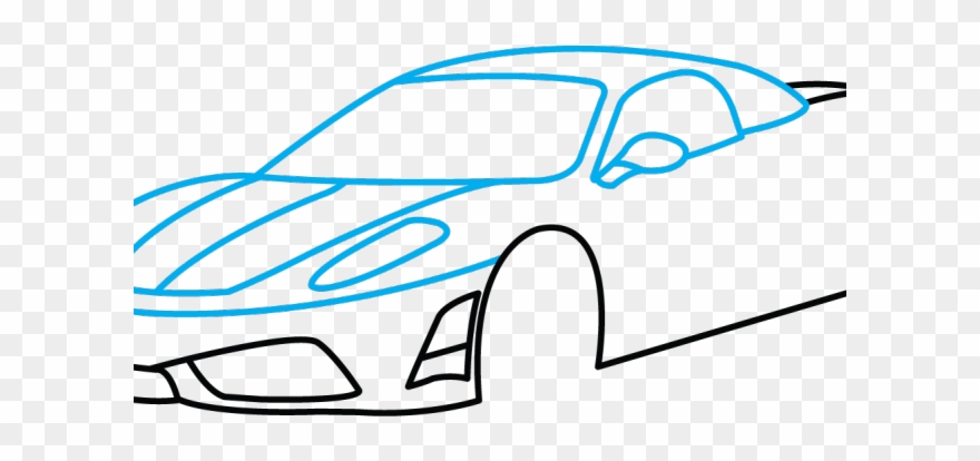 880x414 Drawn Ferrari Drawing