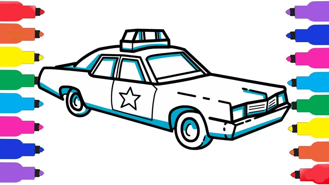 1280x720 How To Draw A Police Car How To Draw A Police Car Coloring Pages