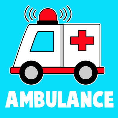 400x400 How To Draw Cartoon Ambulances For Kids