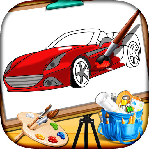 512x512 Car Colouring Book Kids Games