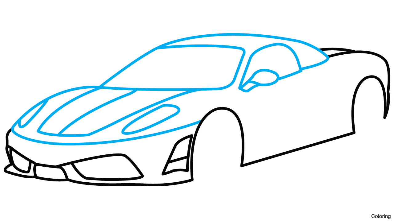 1280x720 Collection Of Free Car Drawing Side View Download On Ui Ex