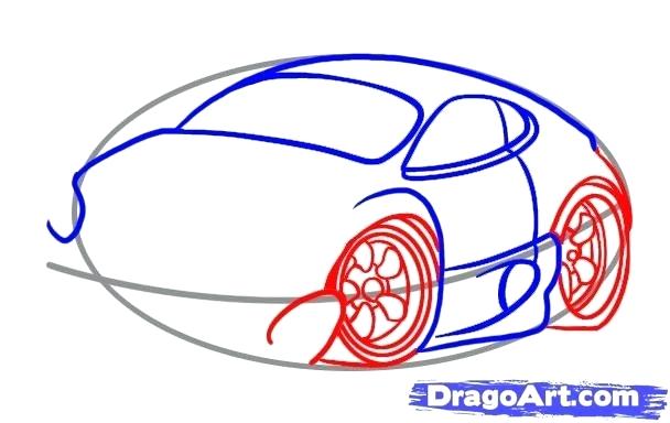 608x384 Drawing Of A Simple Car How To Draw An Easy Car Step Drawing
