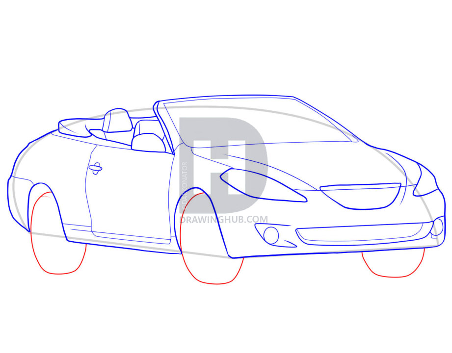 921x720 how to draw a convertible, step