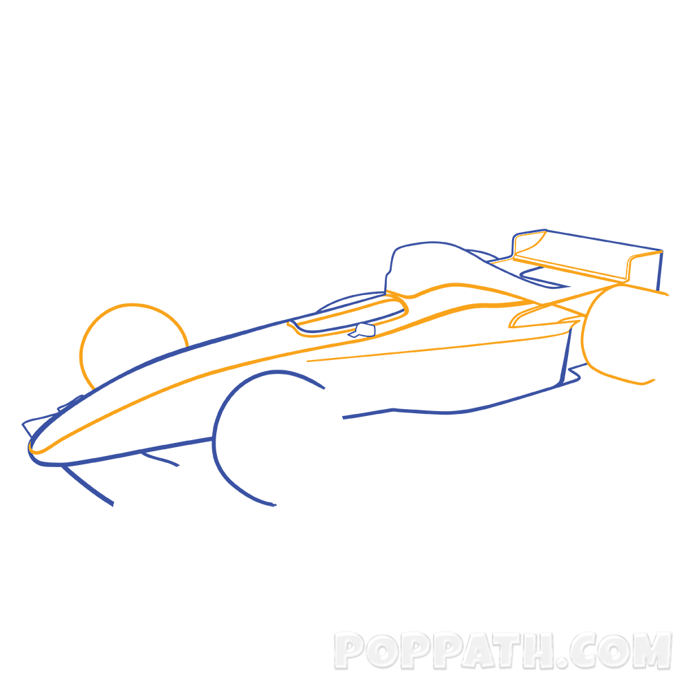 1000x1000 How To Draw A Formula One Car Pop Path