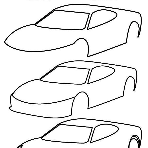 600x600 Car Drawing Step