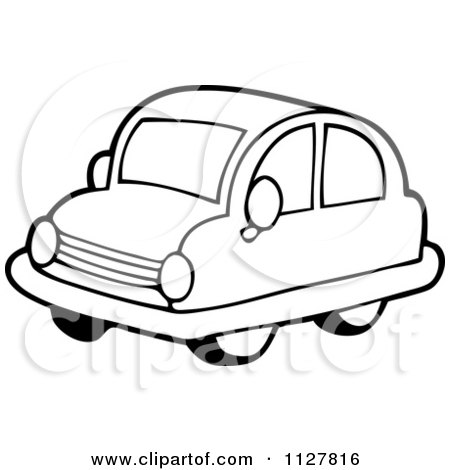 450x470 Cartoon Of An Outlined Toy Car