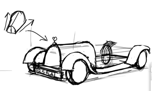 500x301 Foervraengd How I Draw A Old, Classic Car