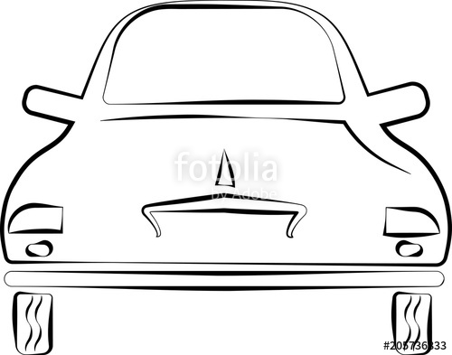 500x393 car calligraphic front view, stylish car design stock image