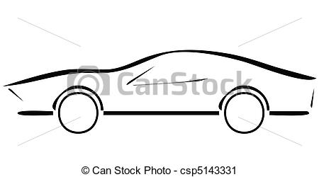 450x250 Sports Car Vector Line Art Images