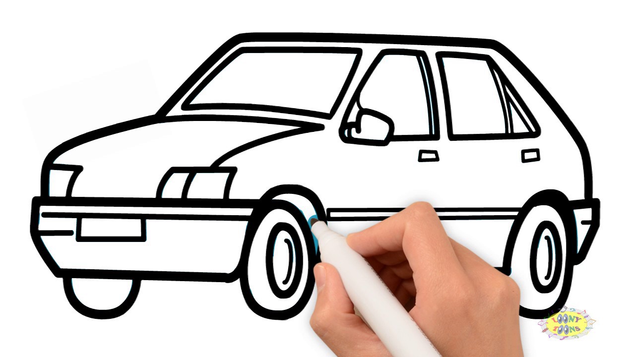 1280x720 How To Draw A Car For Kids