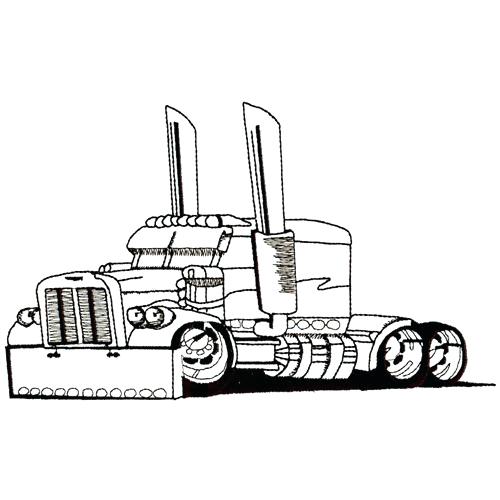 500x500 Pickup Truck Car Line Art Clip Outline Download Semi Drawing