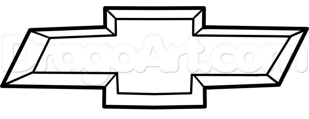 1050x404 Draw The Chevy Logo, Step
