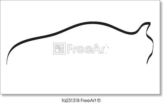 560x355 Free Art Print Of Sportscar Outline Logo A Car Outline Logo