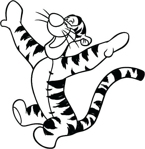 488x500 Outline Of A Tiger Outline Details About The Pooh Gloss Vinyl Car
