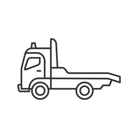 450x450 Tow Truck Linear Icon Thin Line Illustration Car Wrecker