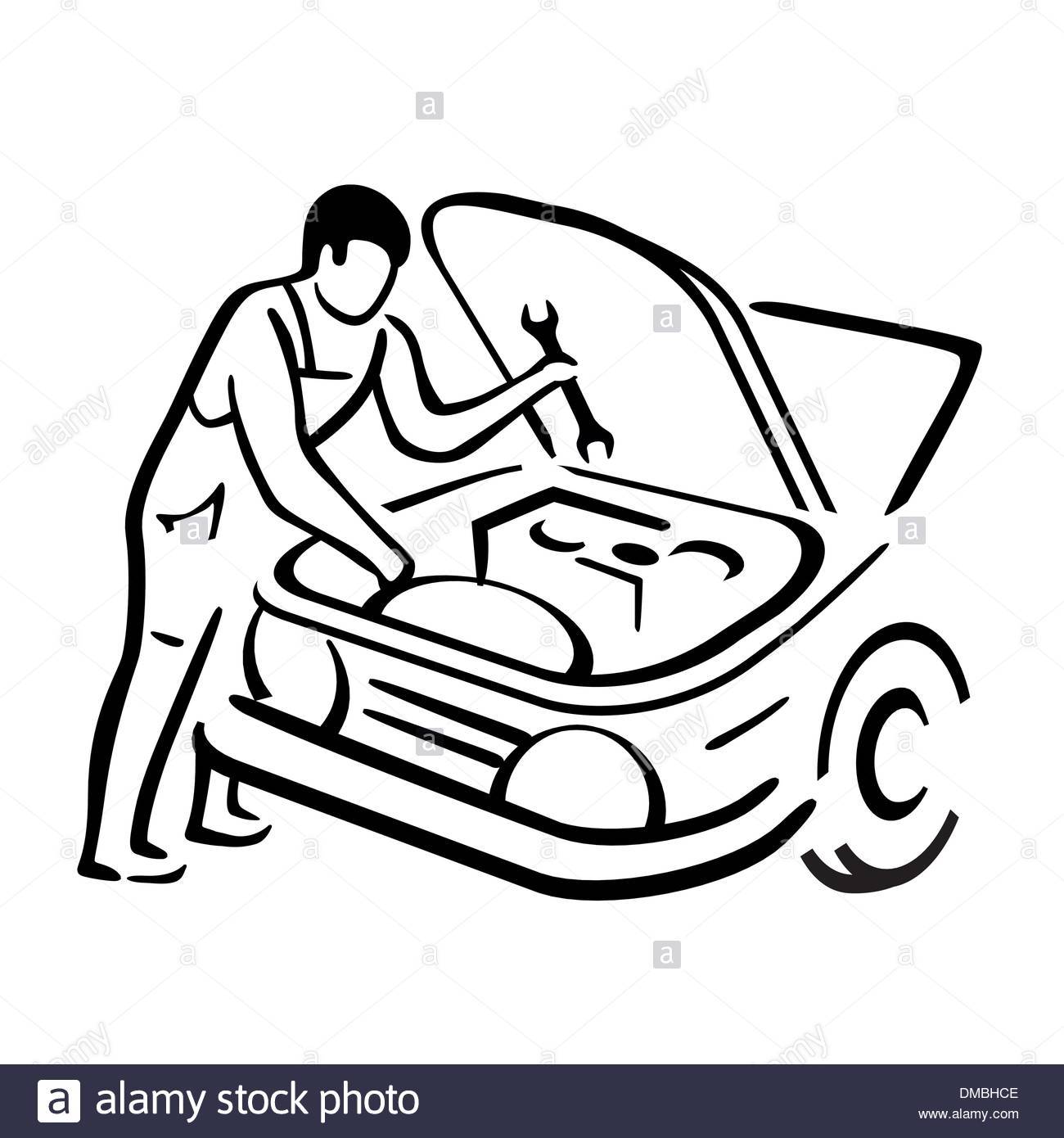 1300x1390 Auto Repair Clipart Black And White Clipart Portal