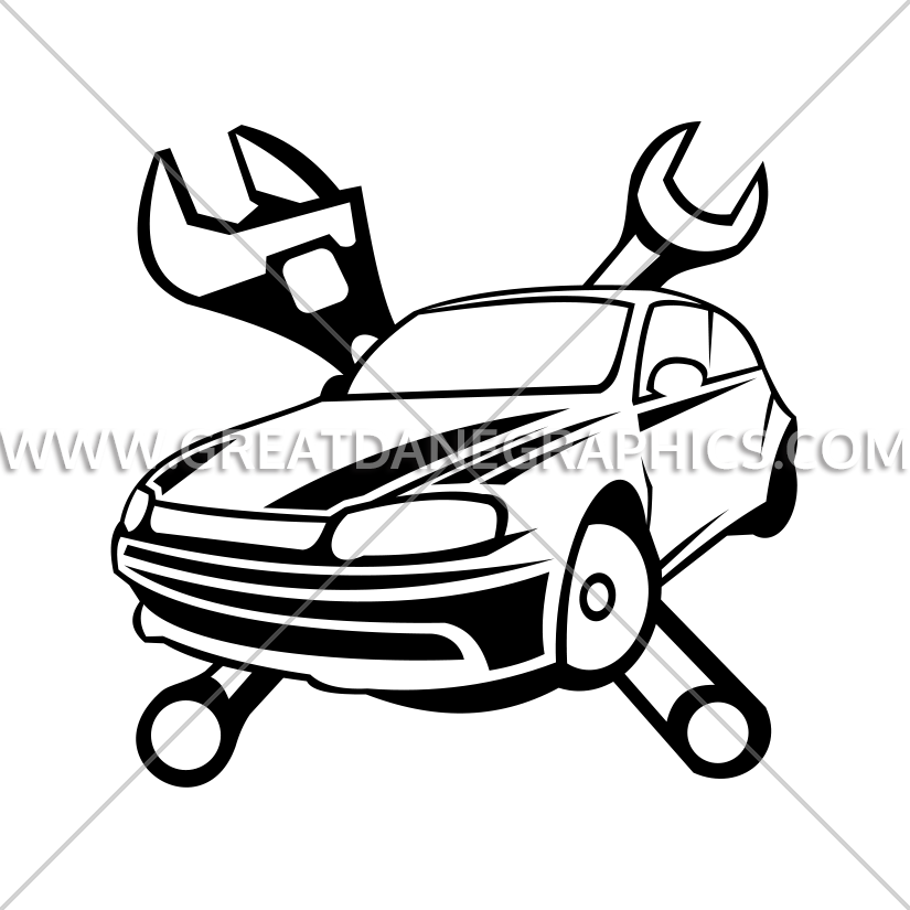 825x825 Car Repair Production Ready Artwork For T Shirt Printing