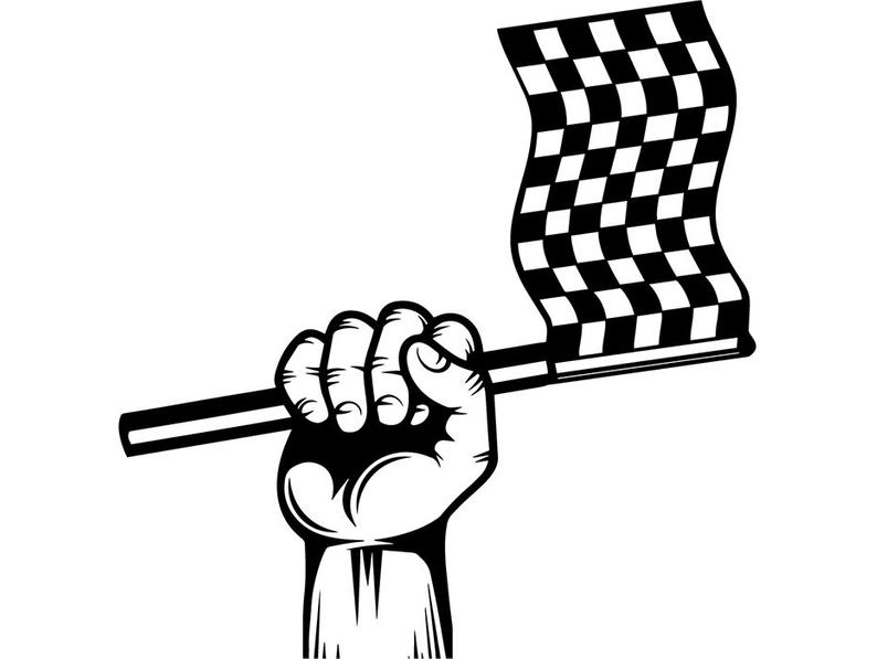 794x597 racing logo hand holding checkered checker flag racecar etsy