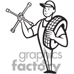 300x300 Wheel And Tire Repair Clipart