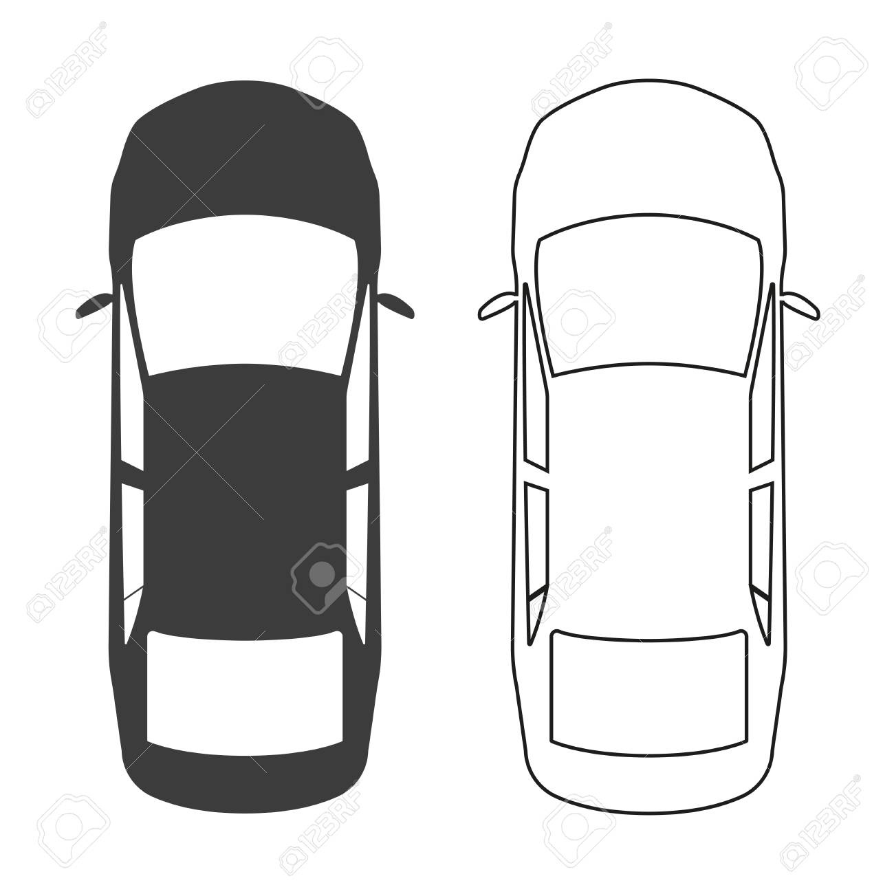 1300x1300 Huge Collection Of 'car Drawing Top View' Download More Than