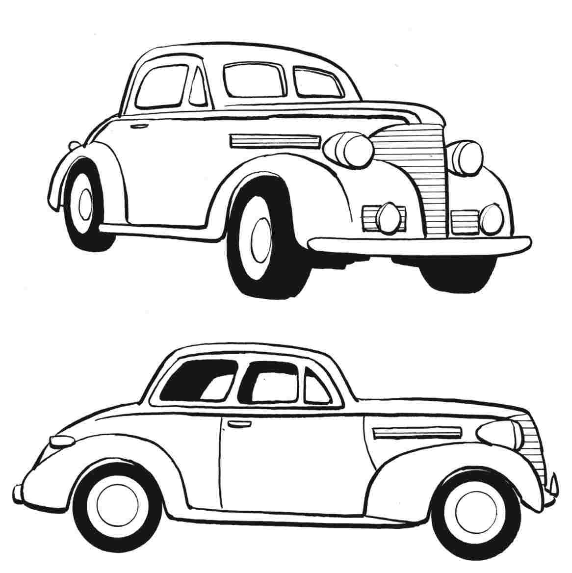 1166x1168 Huge Collection Of 'old Car Drawing' Download More Than Images
