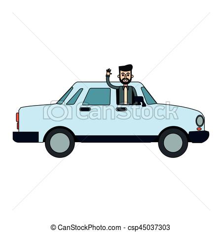 450x470 Man Coming Out Of Window Car Sideview Icon Image Vector