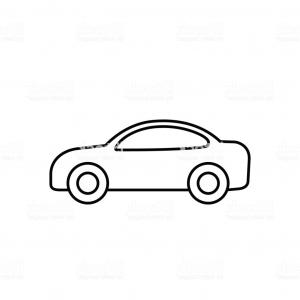 300x300 Outline Of Car Side View Vector Clipart Hoodamathrun