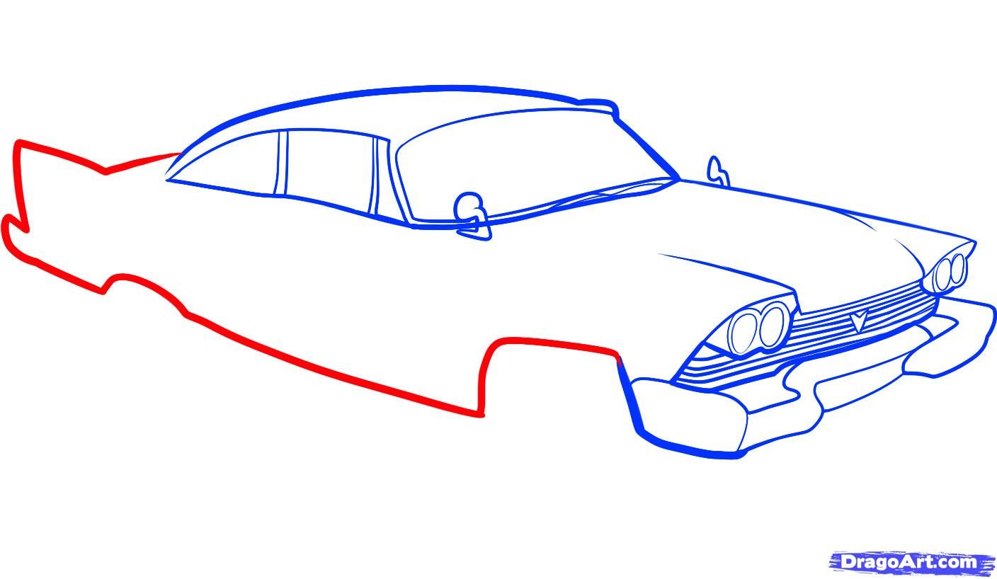 1408x818 How To Draw An Old Car, Old Car Step Colour Ins