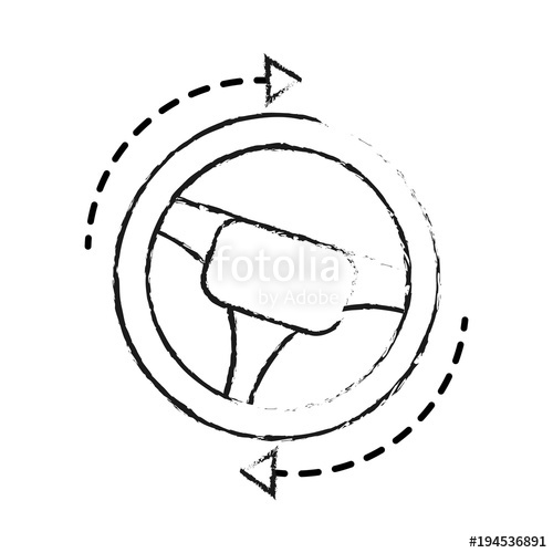 500x500 Grunge Steering Wheel Car Auto Drive Direction Stock Image