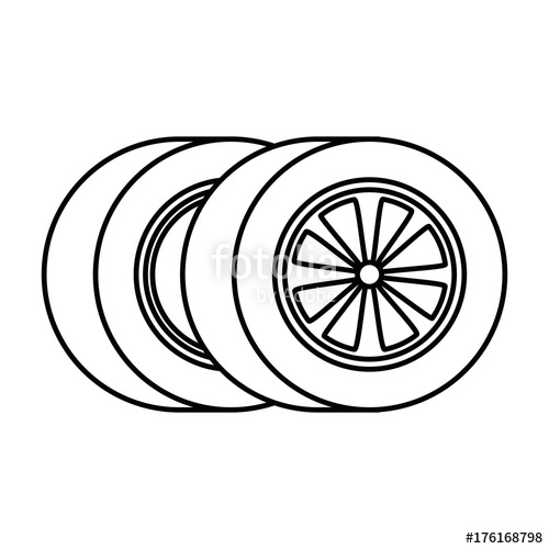 500x500 Car Tires Isolated Icon Stock Image And Royalty Free Vector