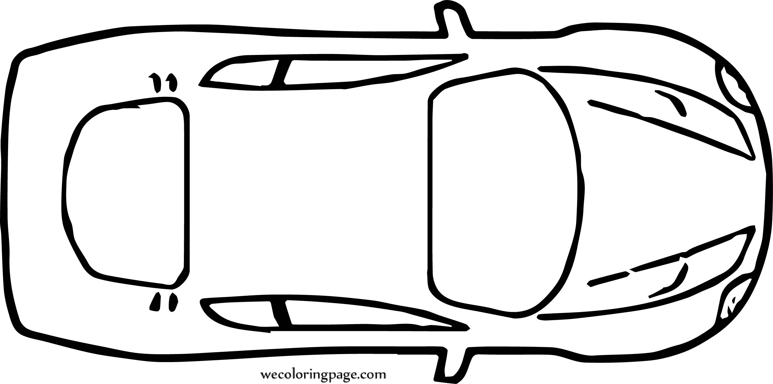 2501x1244 Top View Sports Car Coloring