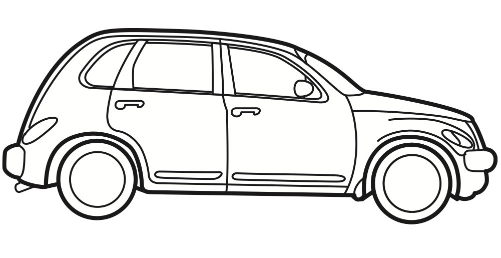 1001x515 Car Clipart Line Drawing
