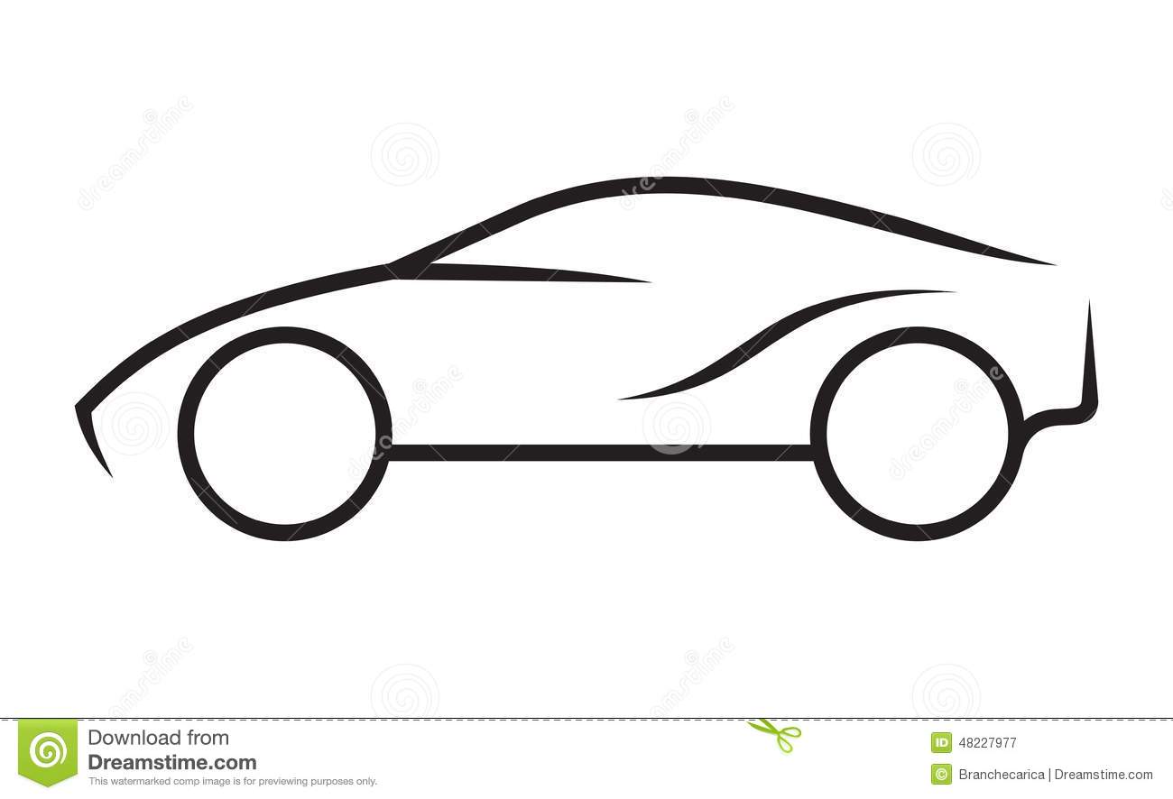 1300x886 Car Line Art Group With Items