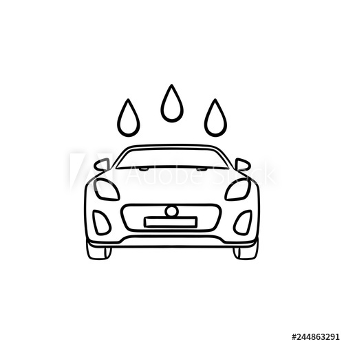500x500 Car Wash Hand Drawn Outline Doodle Icon Car Shower And Auto