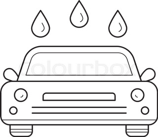 320x279 Car Wash Line Icon For Web, Mobile And Stock Vector Colourbox