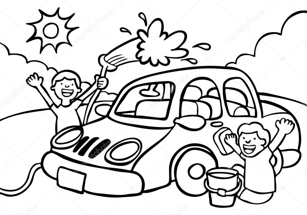 1023x716 Car Wash Clipart Black And White Clip Art
