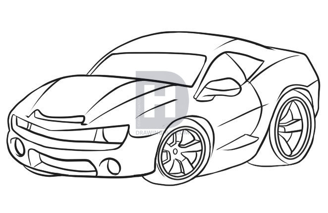 662x429 How To Draw A Car, Step