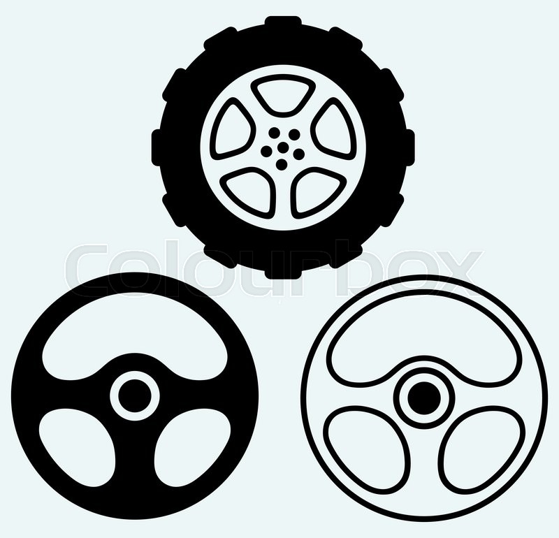 800x770 Steering And Car Wheel Image Isolated Stock Vector Colourbox