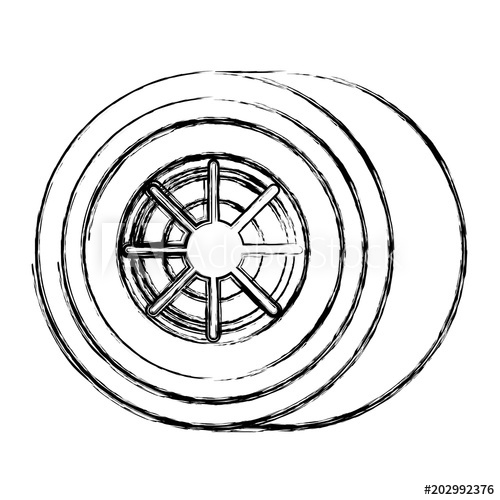500x500 Isometric Car Wheel Icon Vector Illustration Design